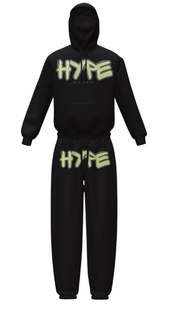 Velvet Essence "HYPE" Flocking Embroidery Tracksuit